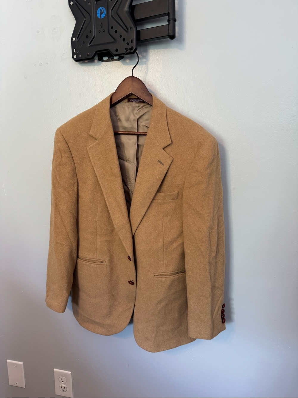 Men's Tan Wool Blend Sport Coat Blazer